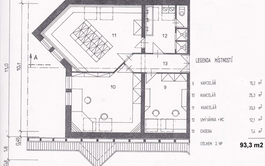 Pronájem luxusního komerčního prosotru  94 m2